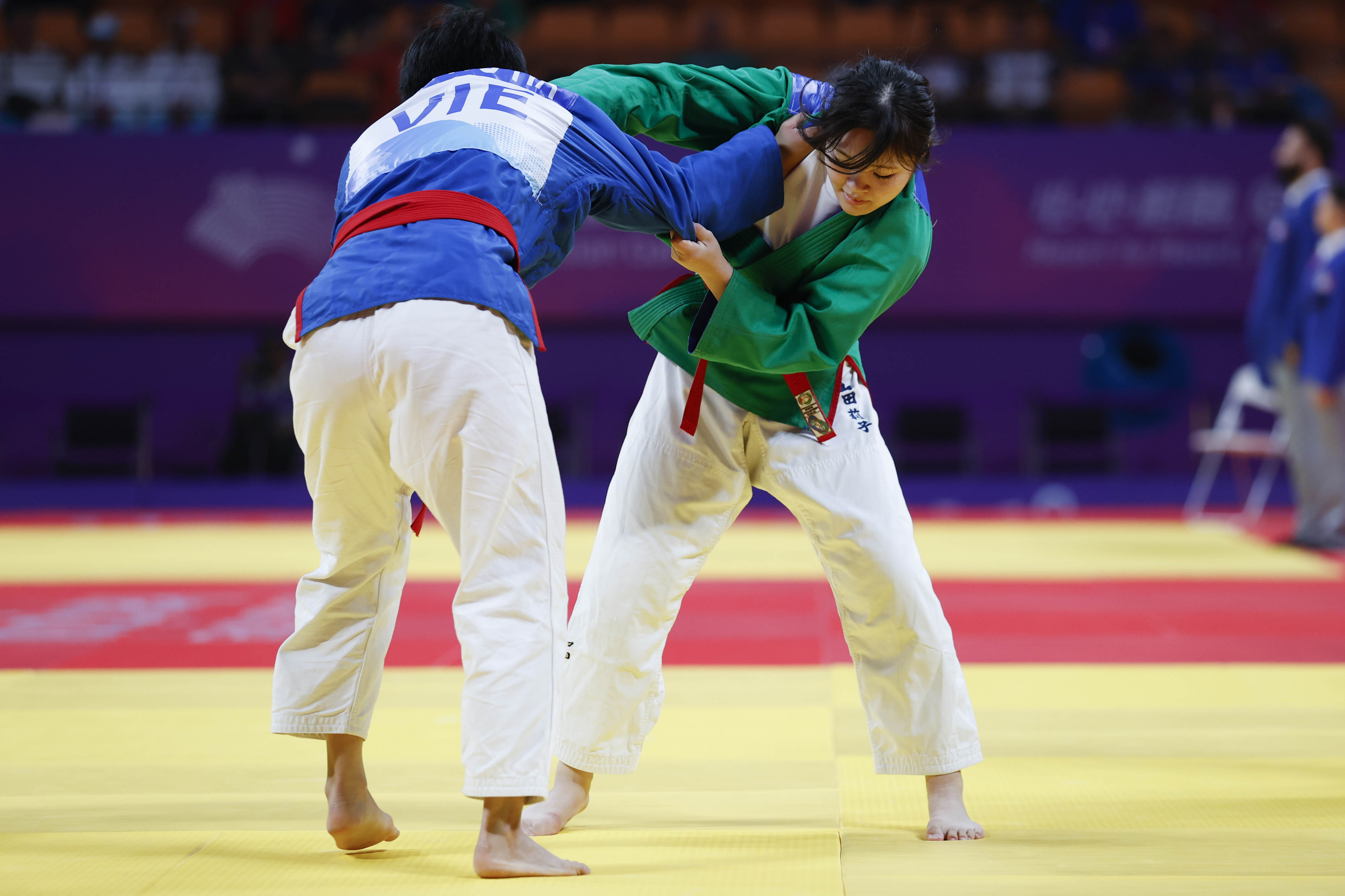 杭州アジア大会 クラッシュ 女子 52kg級 予選 R32 島田莉子 (JPN)