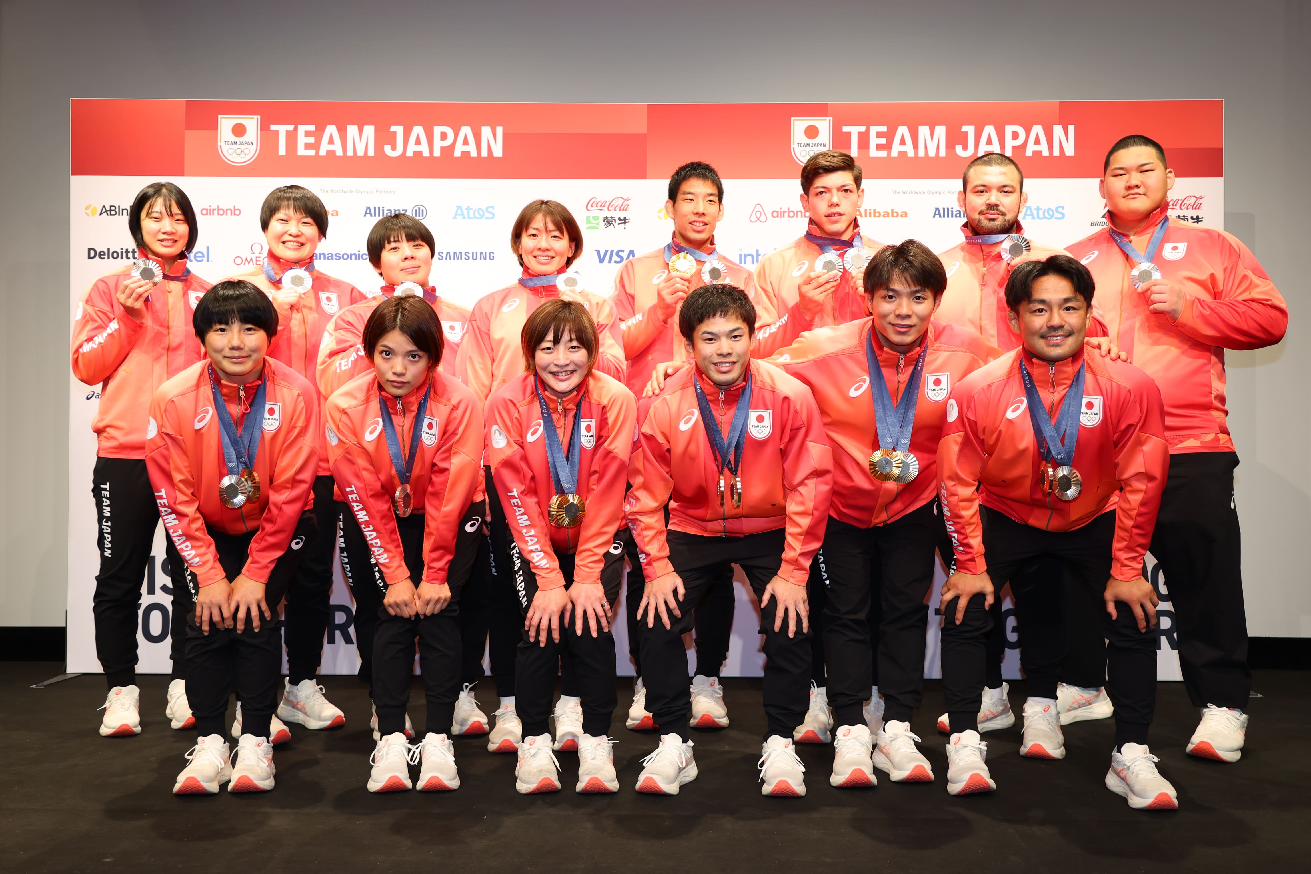 パリ2024大会 柔道 メダリスト会見の様子