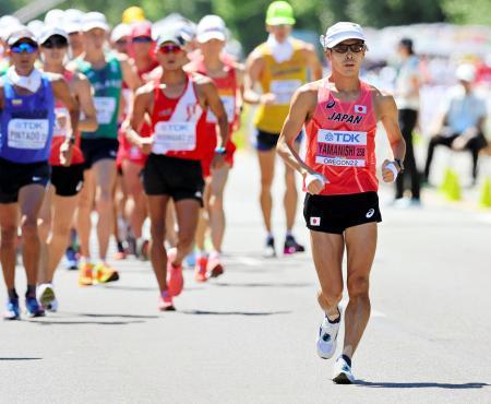 競歩山西２連覇、初の快挙 世界陸上、池田２位