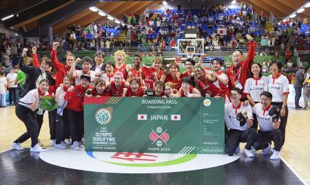 バスケ女子、パリ五輪出場権獲得 日本が強豪カナダ破る