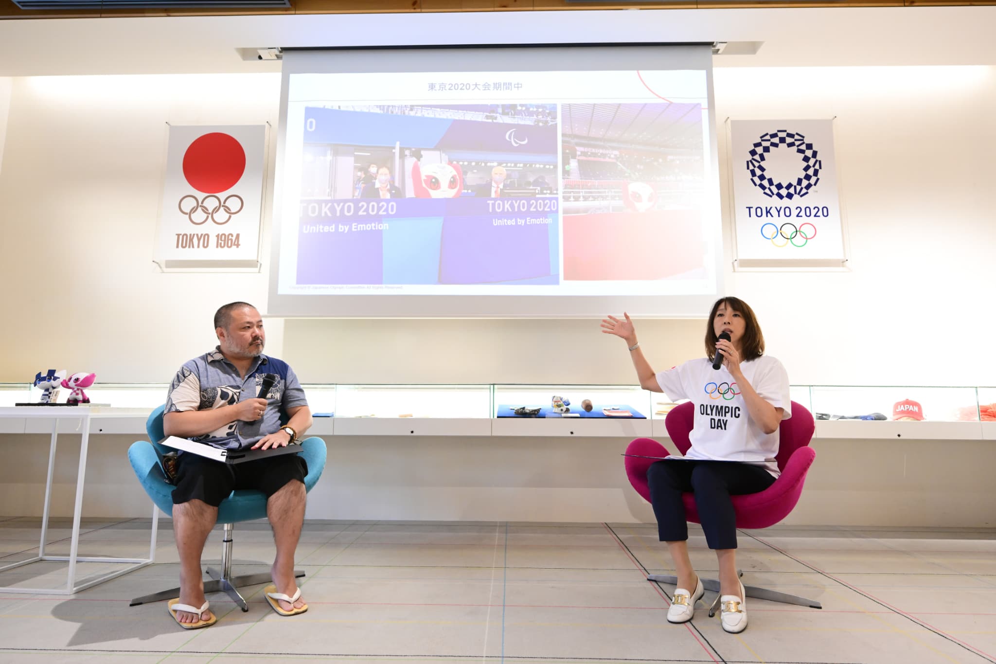 谷口亮さん（左）と小谷実可子JOC常務理事（右）（写真：アフロスポーツ）