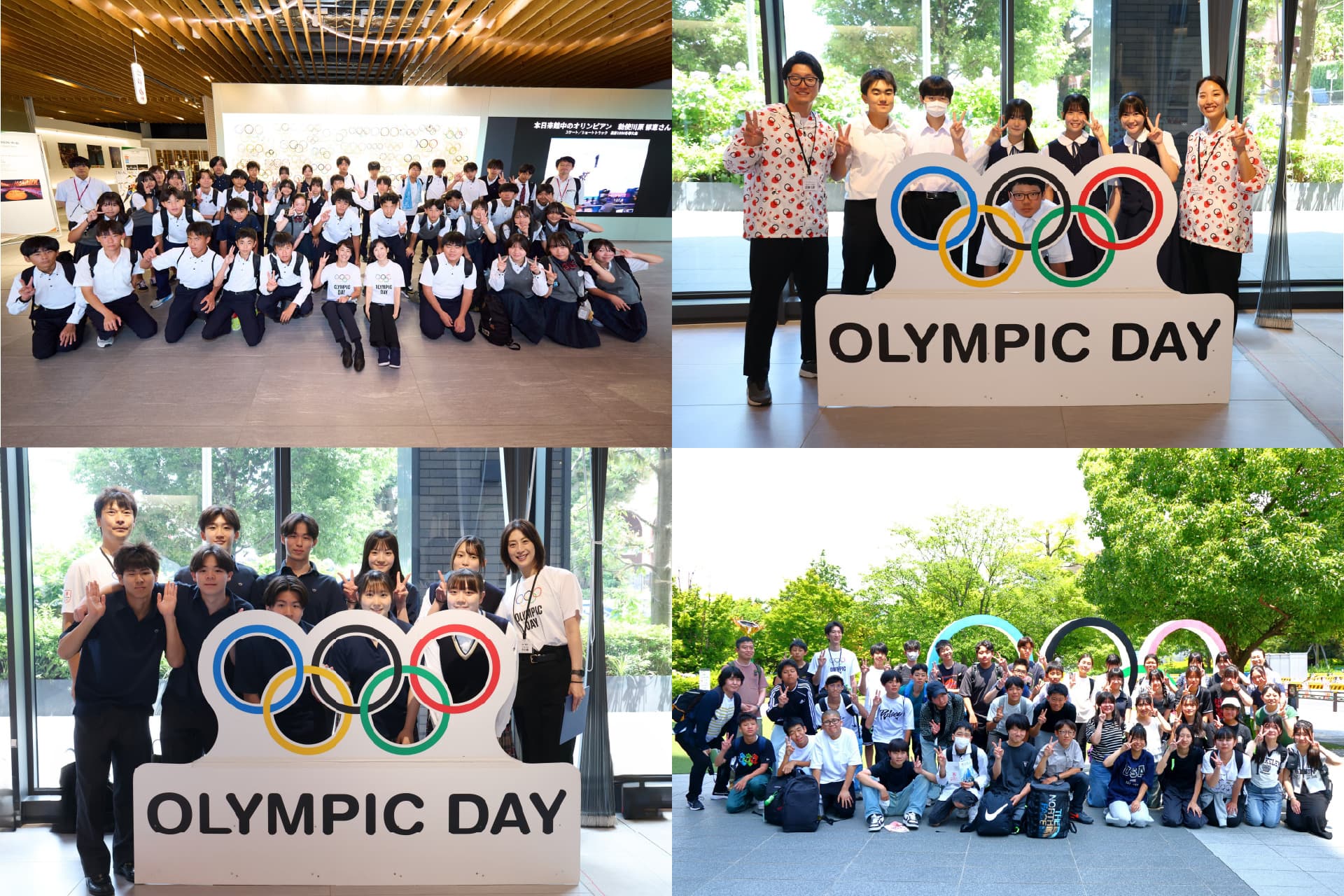 来館者と記念撮影（写真：アフロスポーツ）