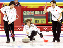 カーリング 小野寺歩選手・目黒萌絵選手・本橋麻里選手